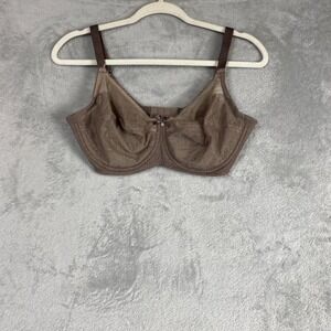 Wacoal Retro Chic Full Figure Underwire Lace Bra Brown 34DD